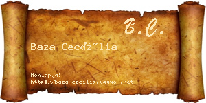 Baza Cecília névjegykártya